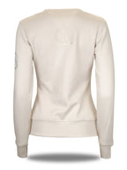 Summer in Winter White & White Rhinestones Crew Neck Top