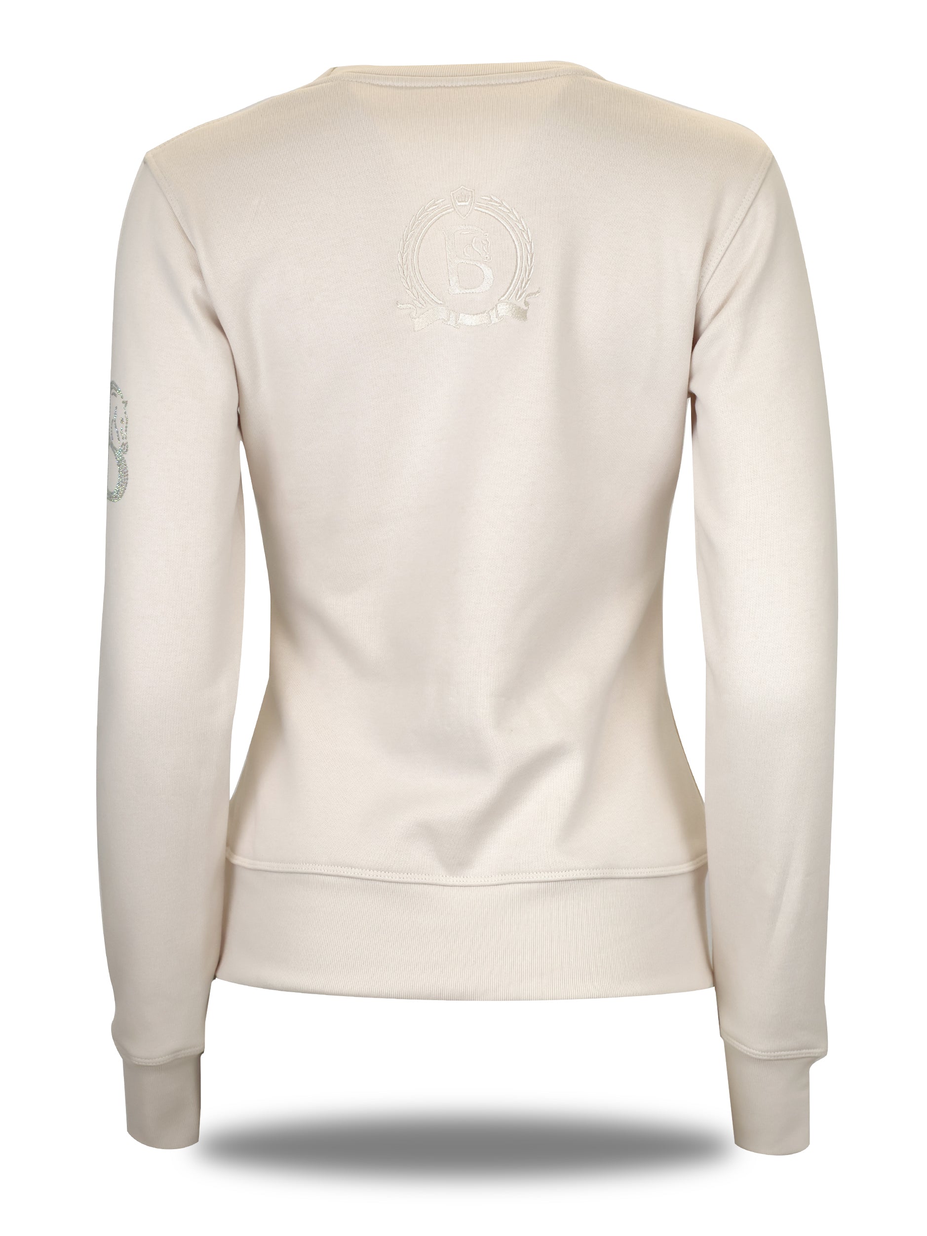 Kids Summer Winter White & White Rhinestones Crew Neck Top