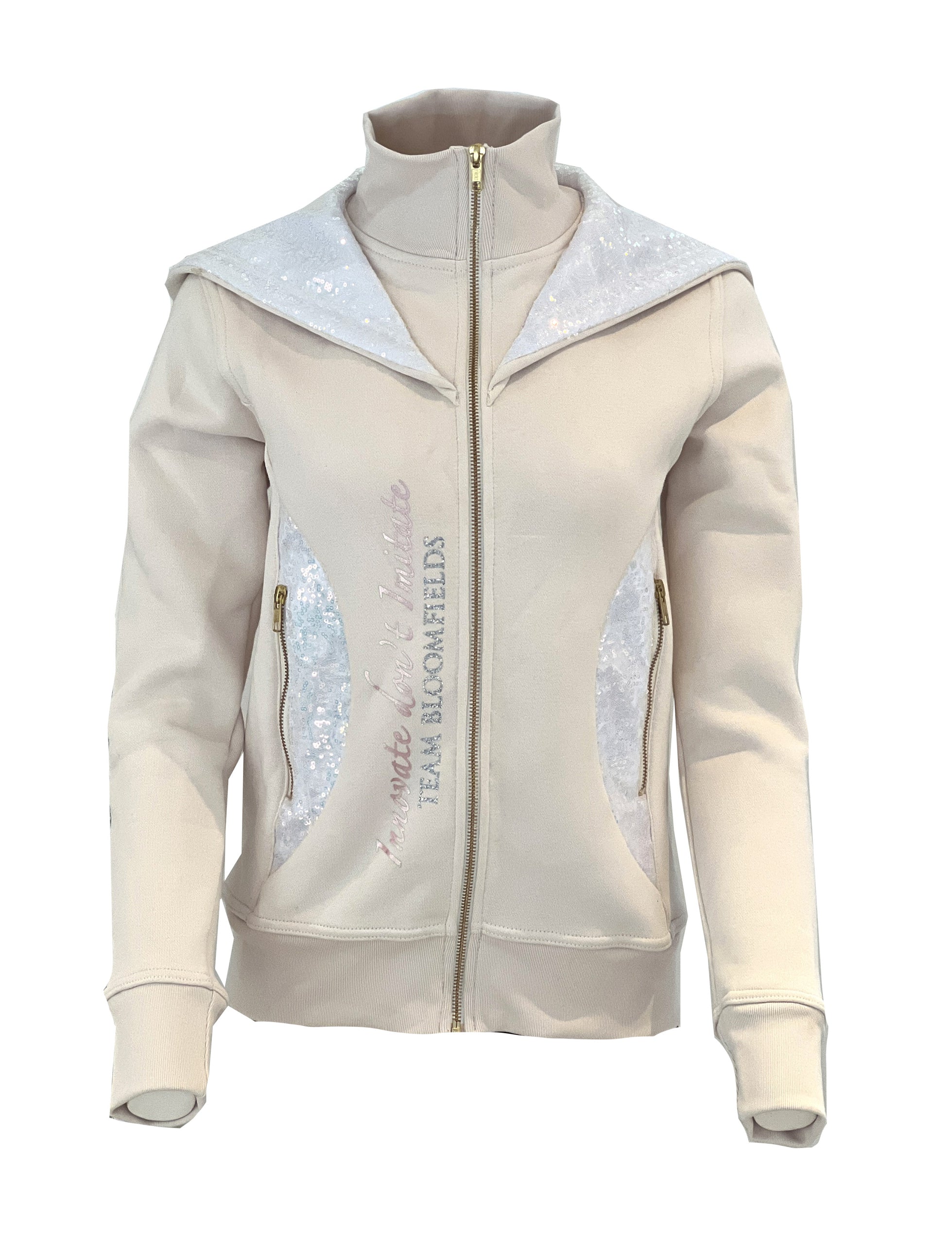 Kids Arabella Winter White Double Collar Hoodie