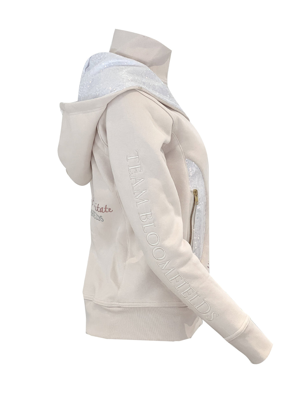 Arabella Winter White Double Collar Hoodie