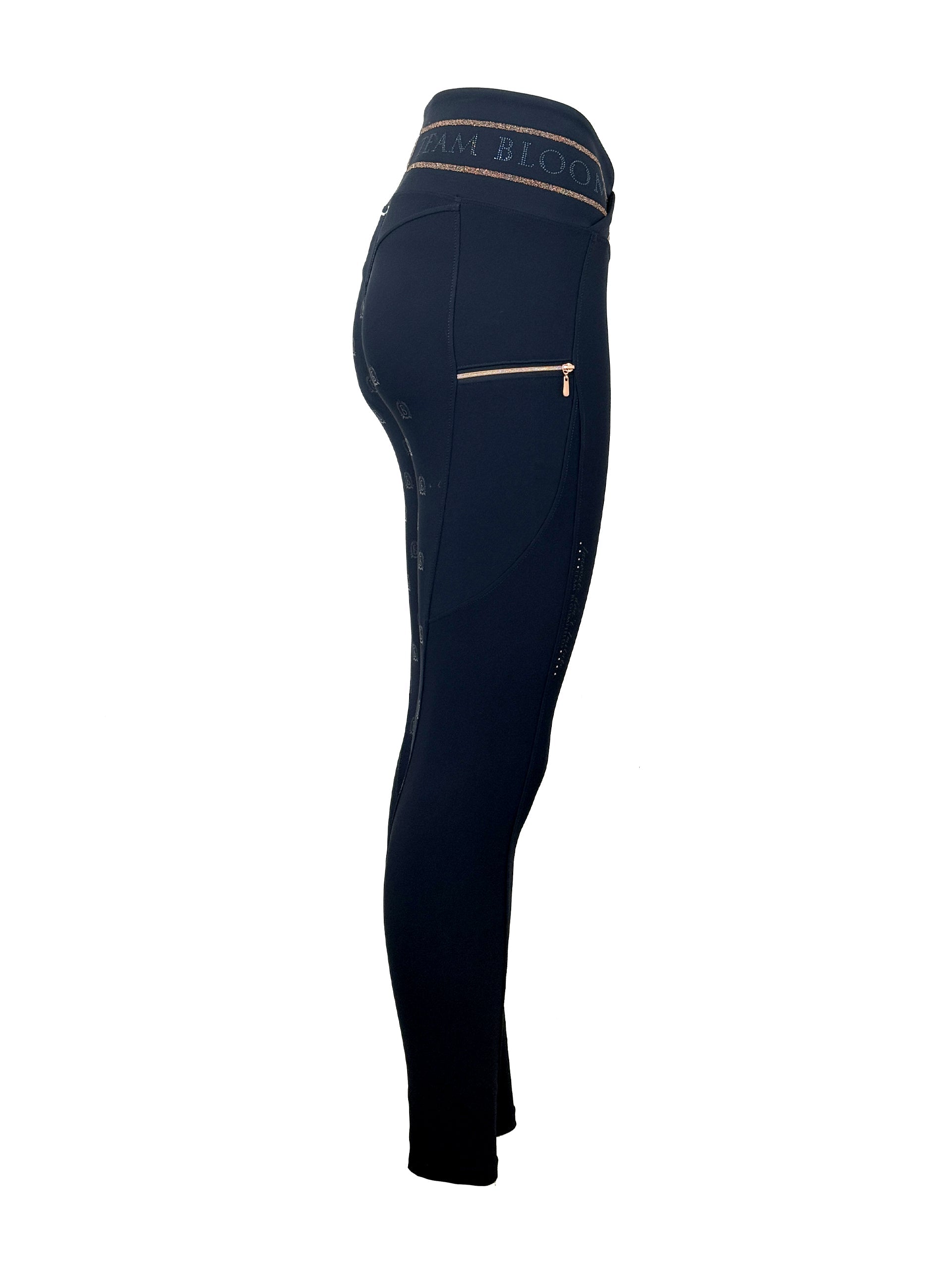 Kids Celeste Navy Crystal leggings