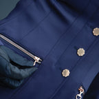 Crystal Showerproof Competition Jacket - Navy/Rose Gold