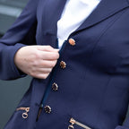 Crystal Showerproof Competition Jacket - Navy/Rose Gold