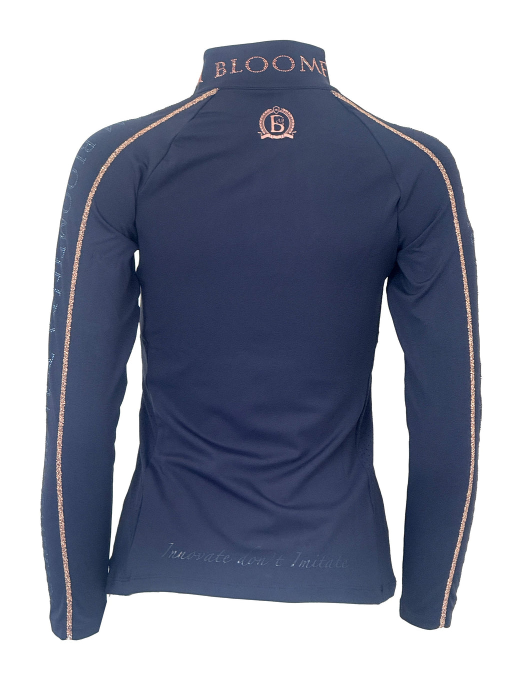 Kids Chloe Navy Crystal Base Layer With Long Sleeves