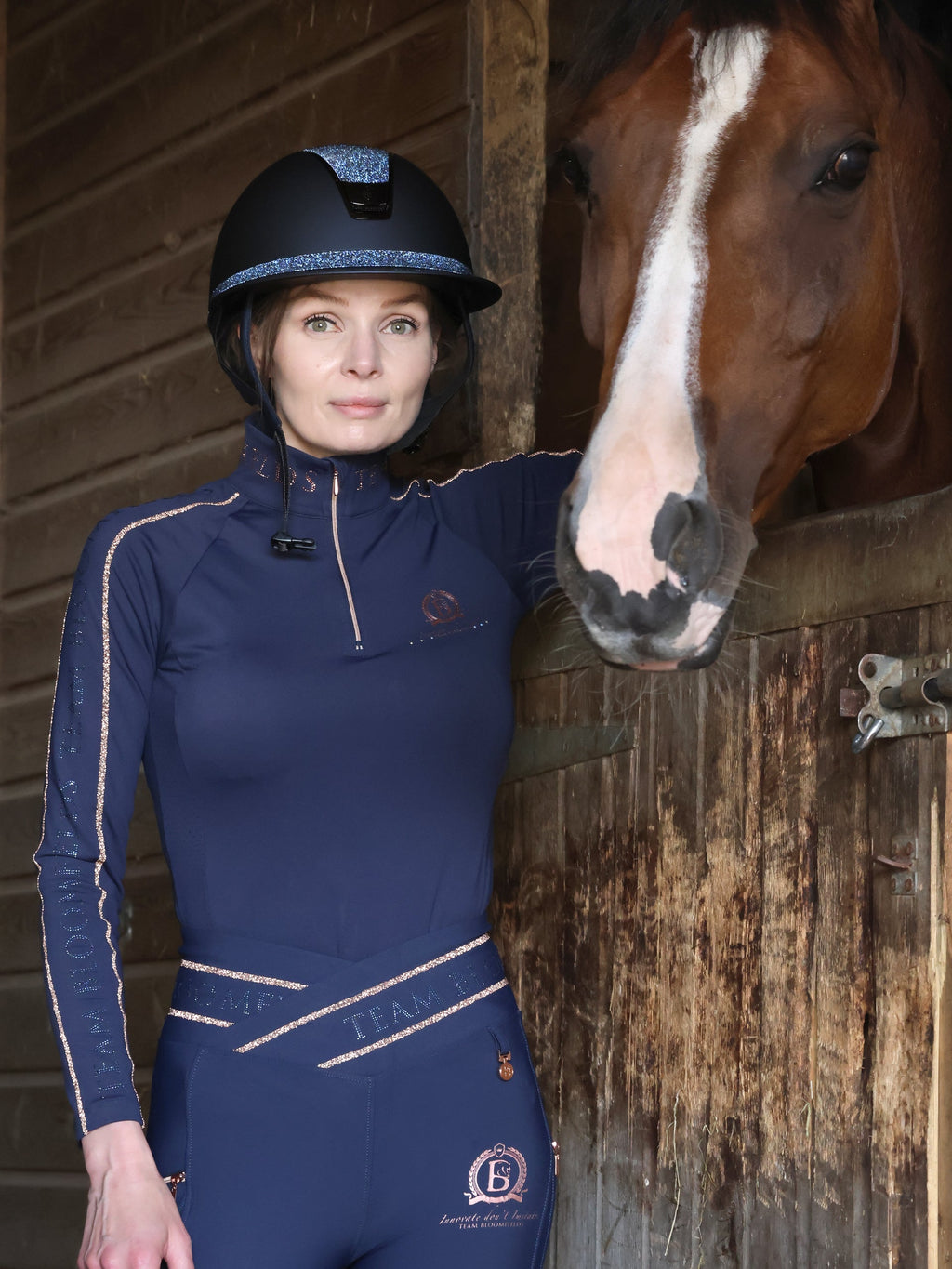 Celeste Navy Crystal Leggings