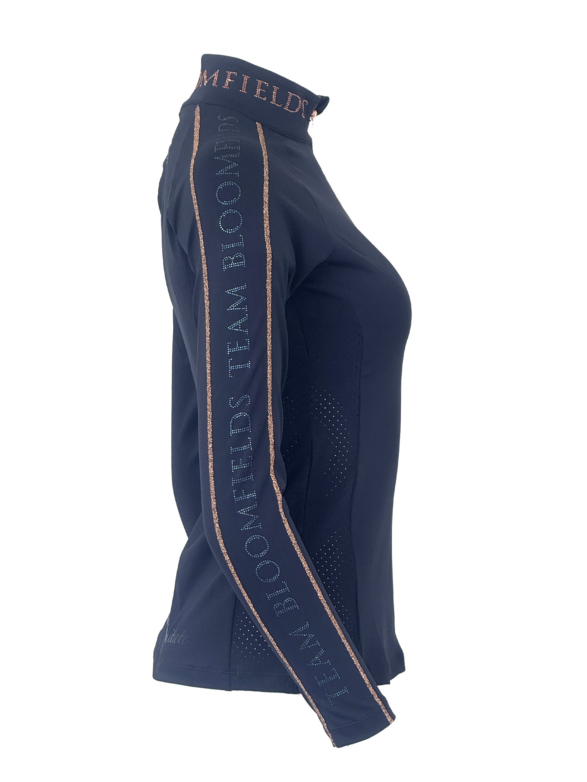 Kids Chloe Navy Crystal Base Layer With Long Sleeves