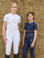 Kids Celeste White Crystal leggings