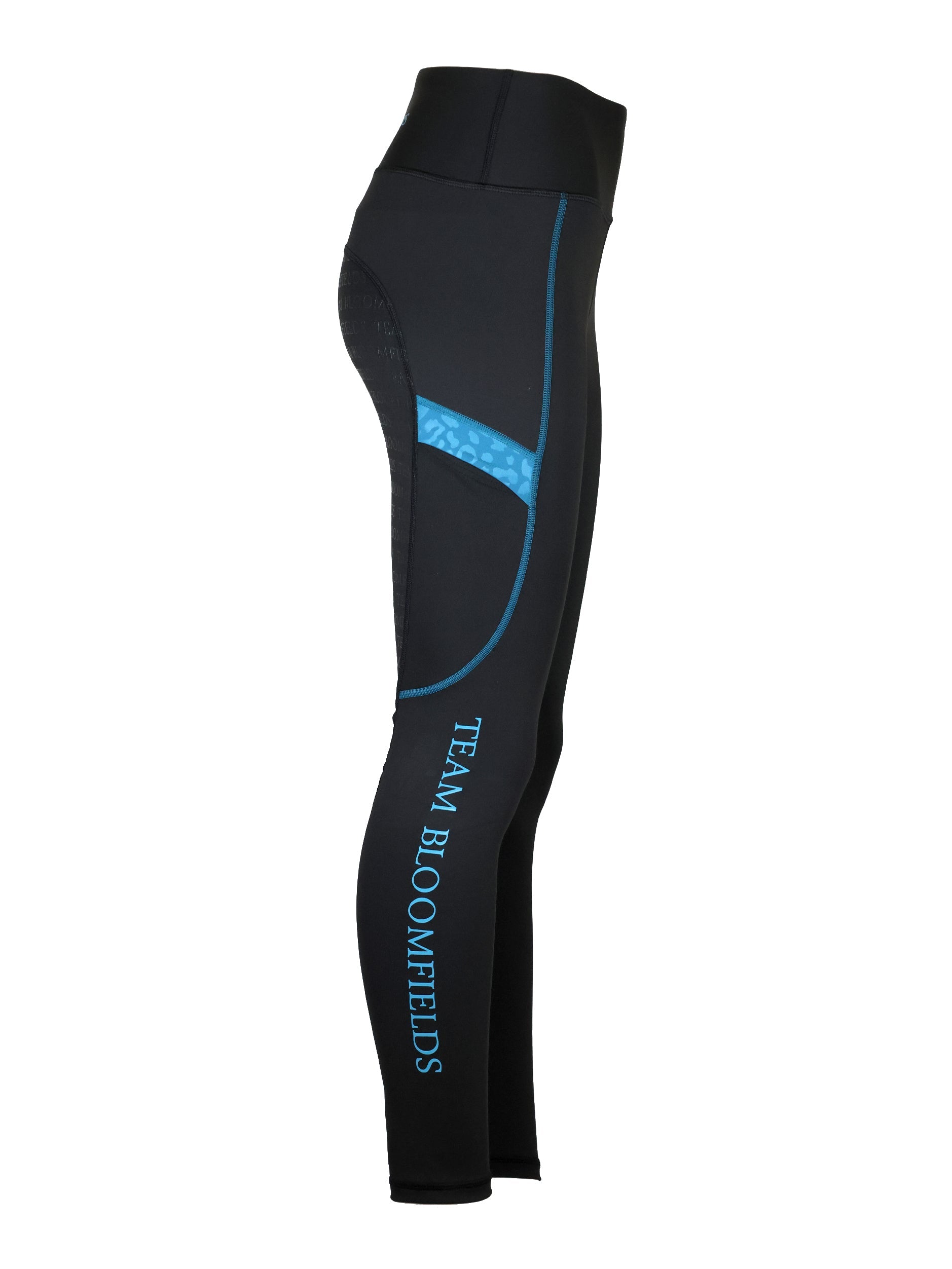 Kids Leonora Black & Peacock Leggings