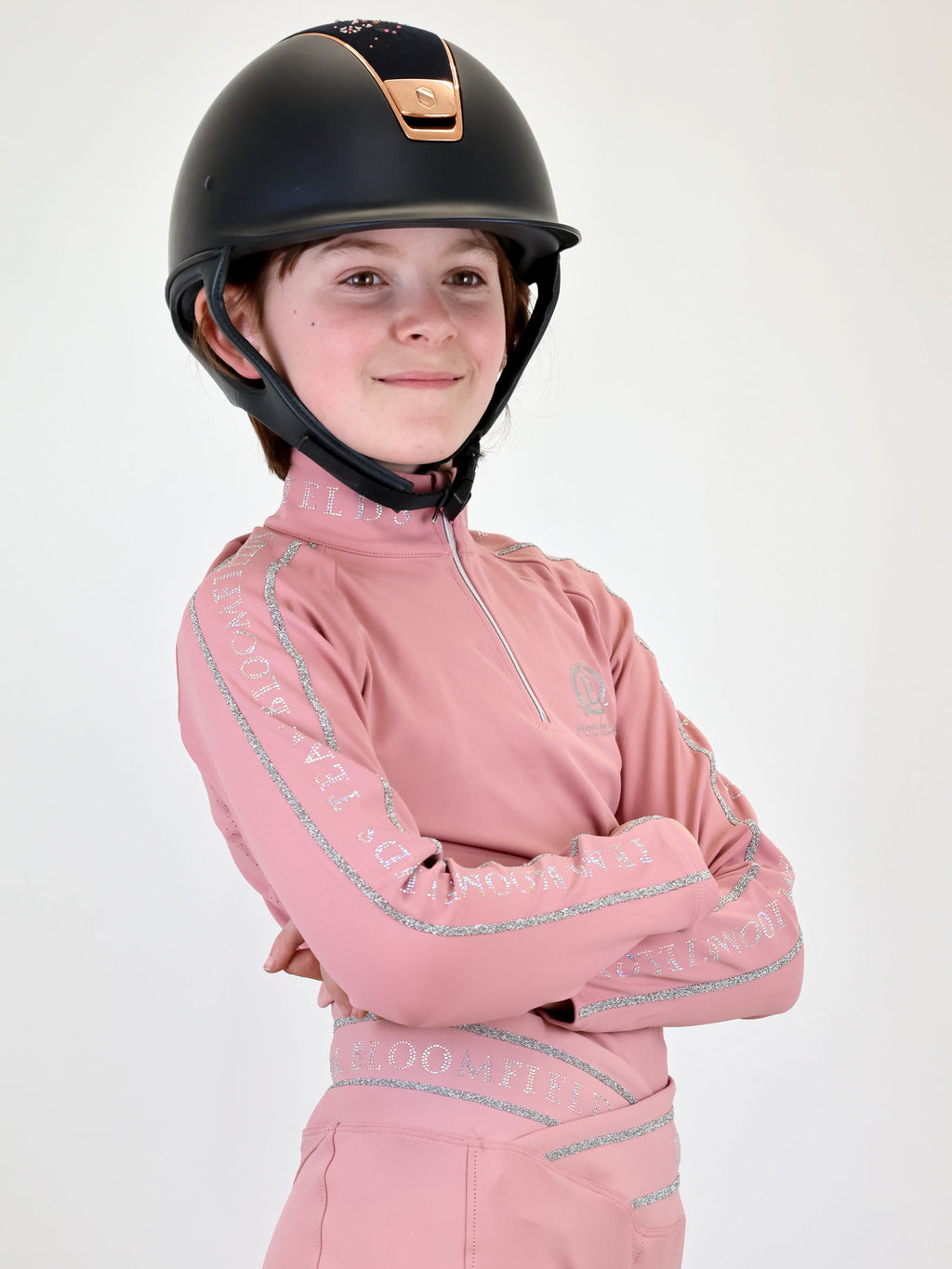 Kids Chloe Pink Crystal Base Layer With Long Sleeves