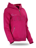 Kids Luna - Rhinestone Logo Hoodie in Hot Pink