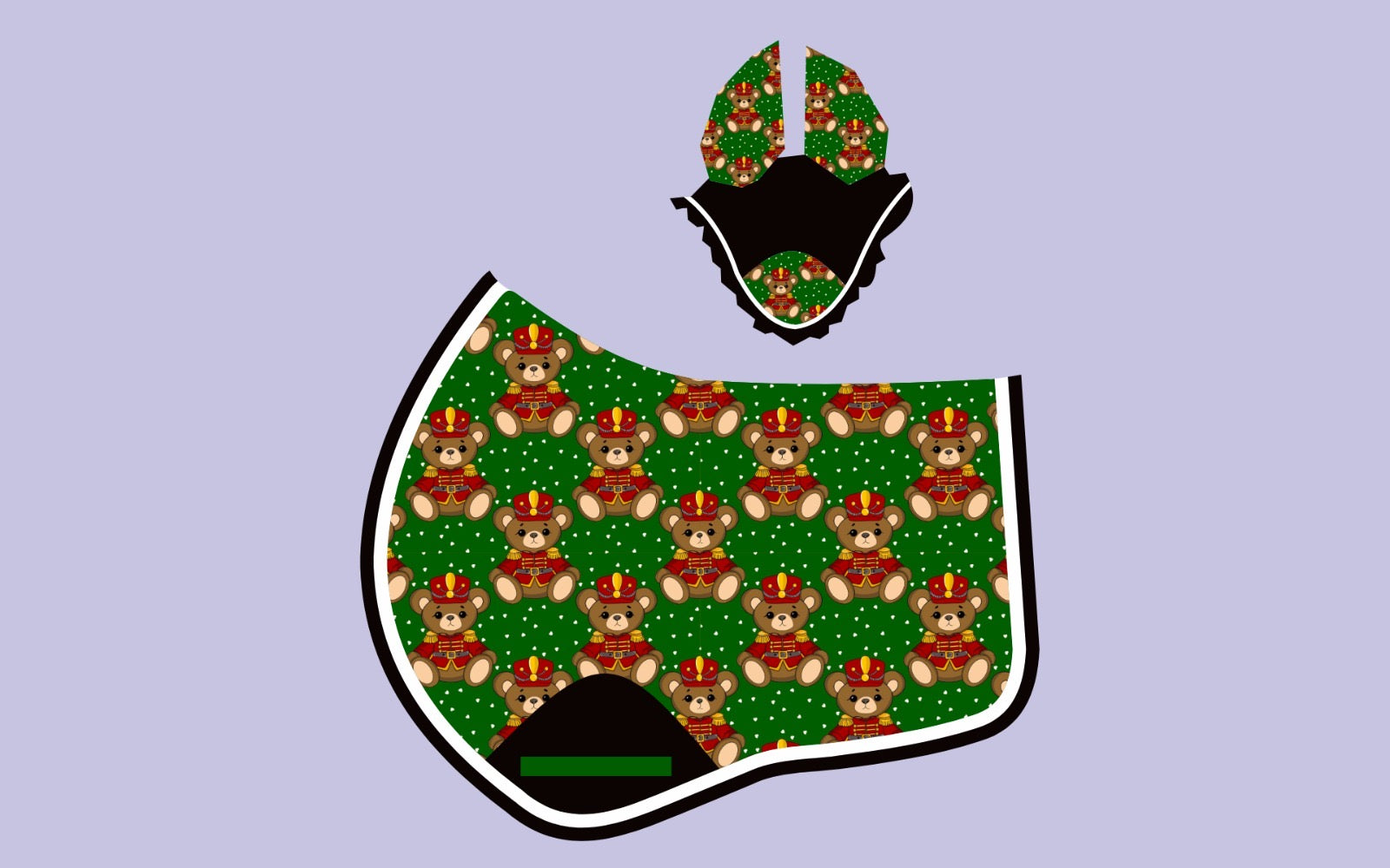 Bertie the Bear Saddle Pad & Ear Bonnet Matching Set | Shetland to Full | Pre-Order