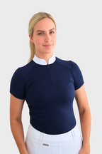 Nadia Short Sleeved Show Shirt - Navy