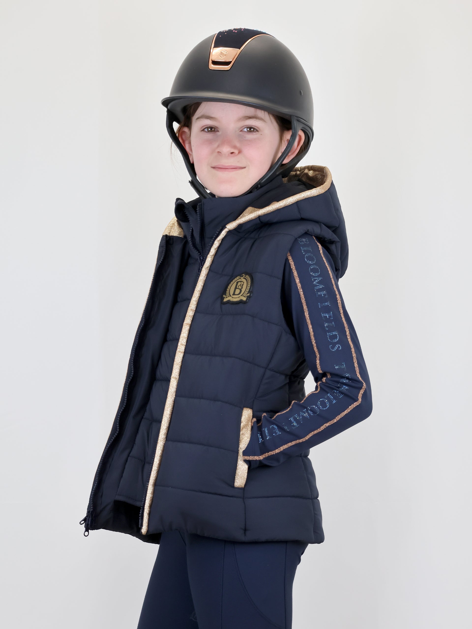 Kids Legacy Navy & Champagne Gilet