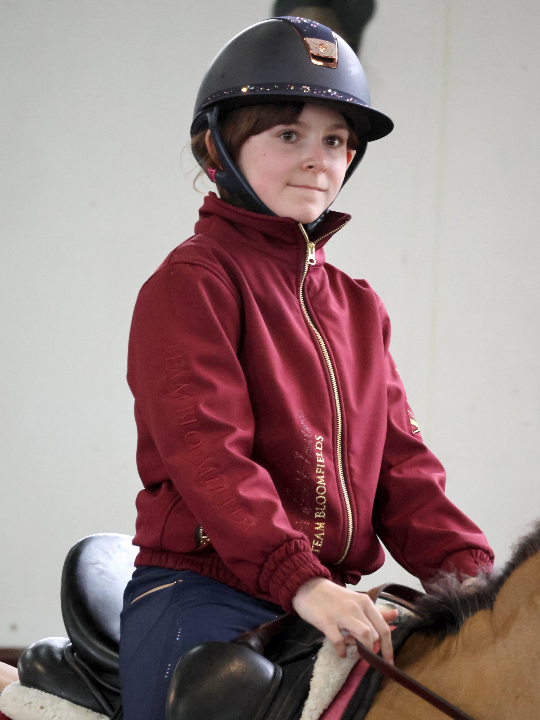 Kids Felicity Burgundy Showerproof Jacket