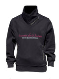Eleanor in Black & Rose Gold & Diagonal Quarter Zip Top