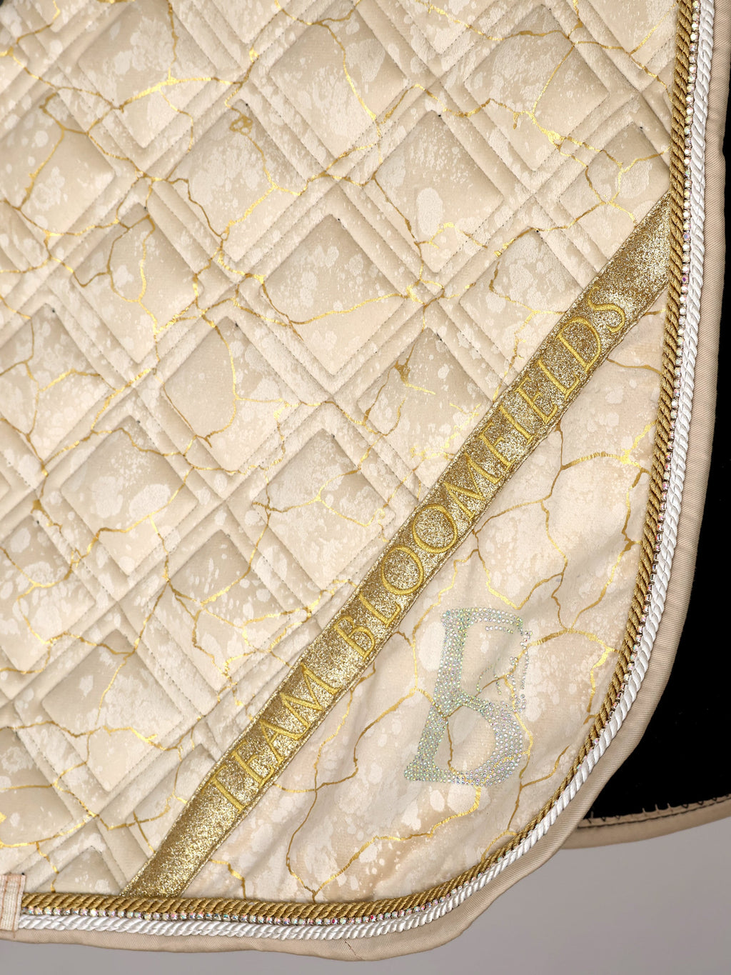 Saddle Pad - Electra Cream and Gold Dressage