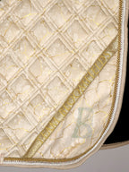 Saddle Pad - Electra Cream and Gold Dressage