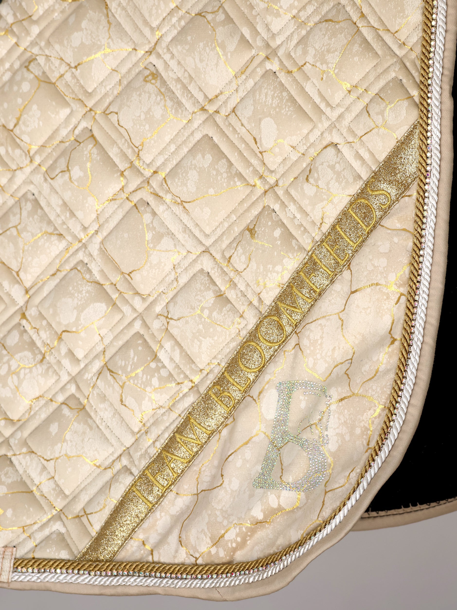 Saddle Pad - Electra Cream and Gold Dressage