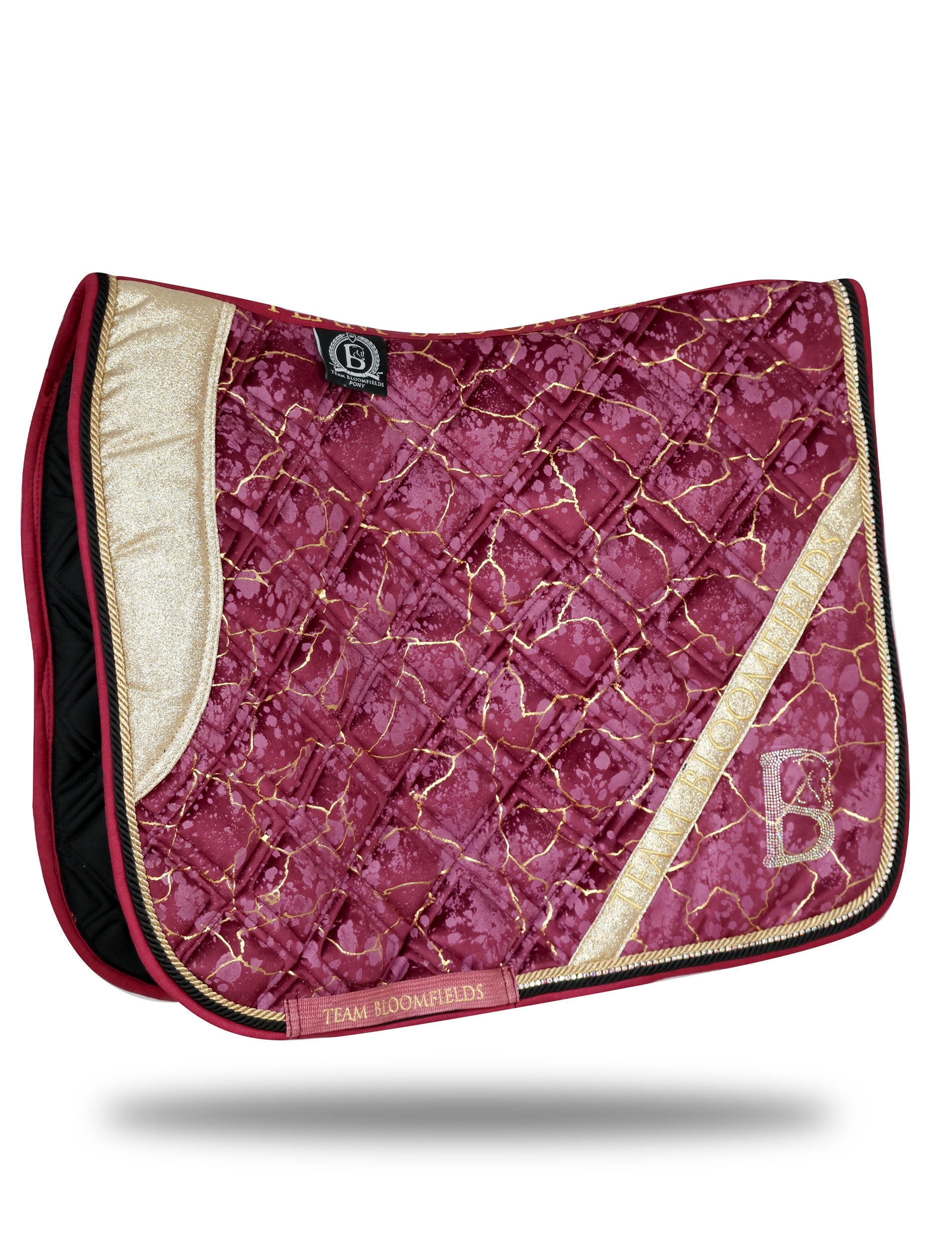 Saddle Pad - Electra Mulberry and Gold Dressage