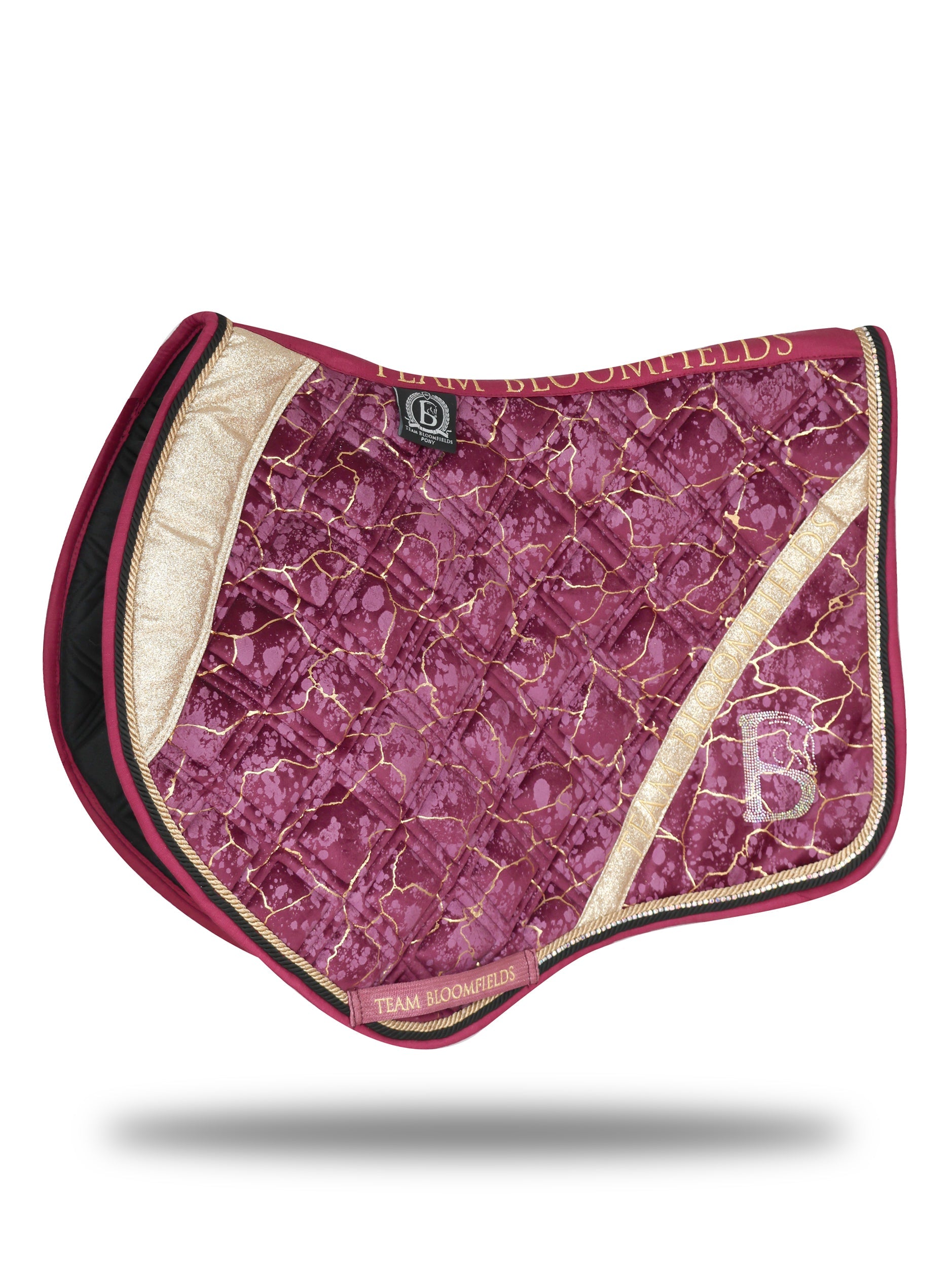 Saddle Pad -  Electra Mulberry and Gold Jump