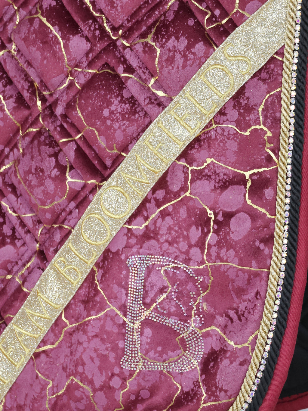 Saddle Pad -  Electra Mulberry and Gold Jump