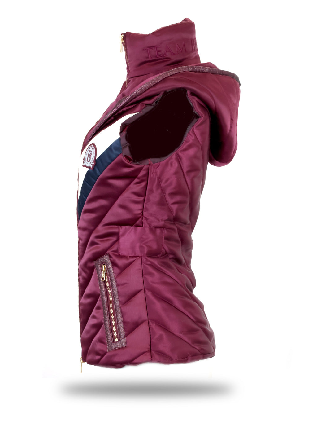 Kids Ella Mulberry Hooded Gilet