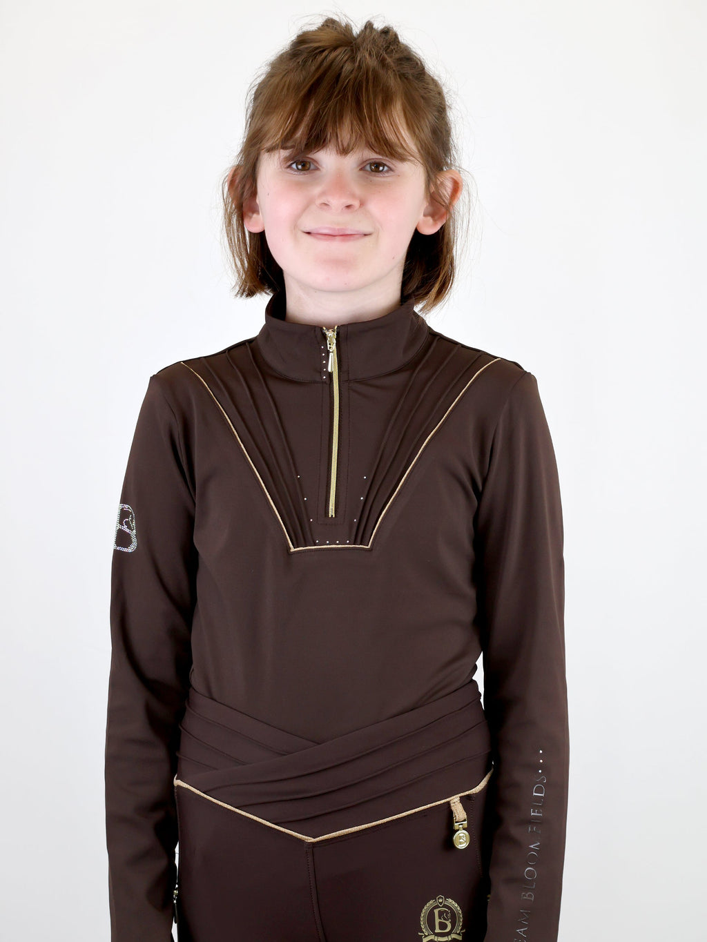 Kids Maya Chocolate Pleated Base Layer