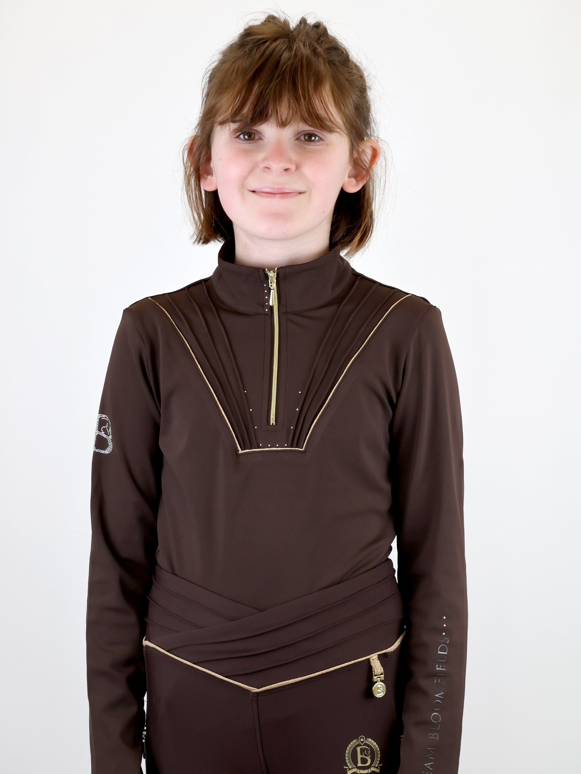 Kids Maya Chocolate Pleated Base Layer