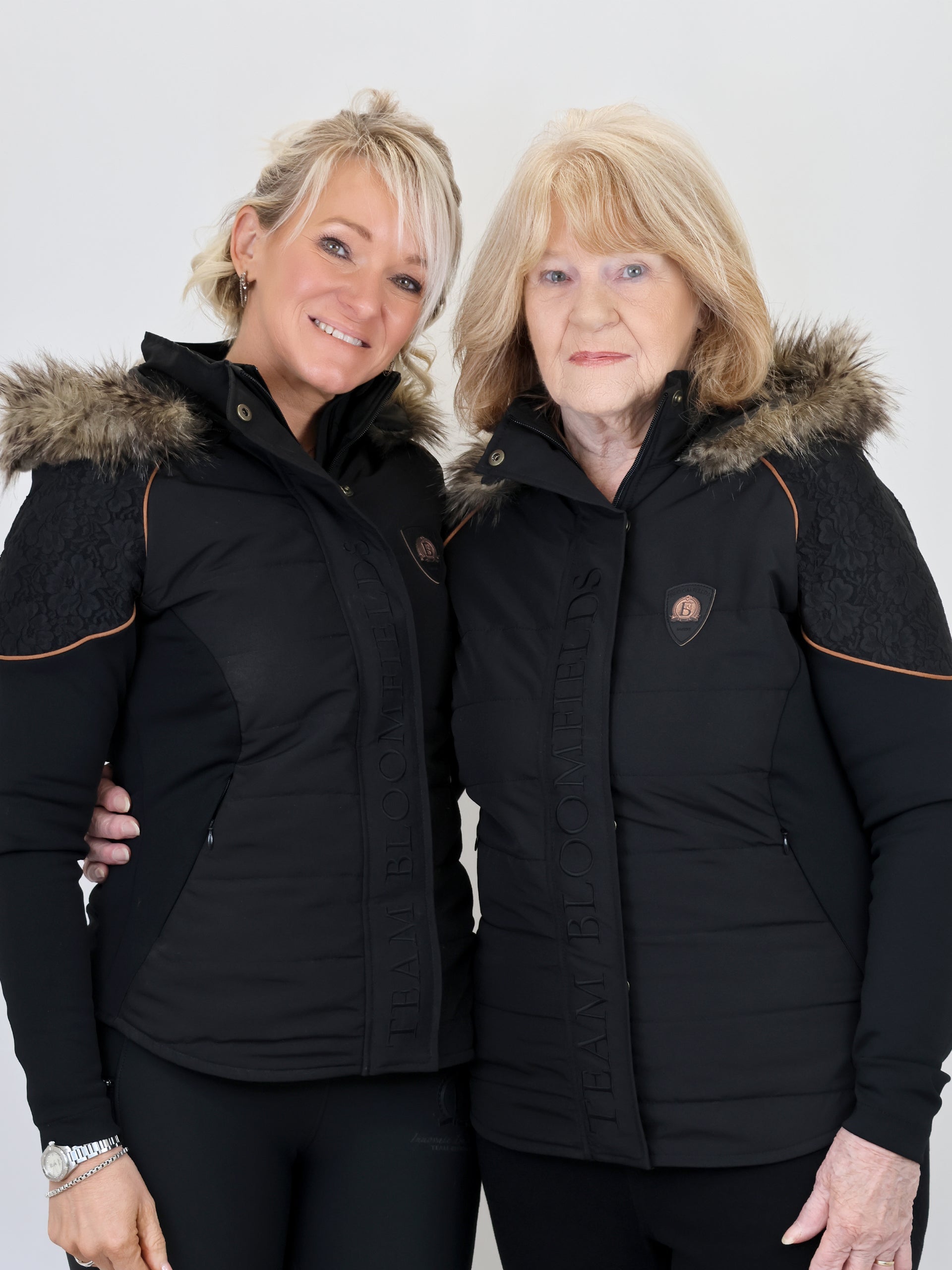 Francesca Black & Tan Lace & Fur Jacket
