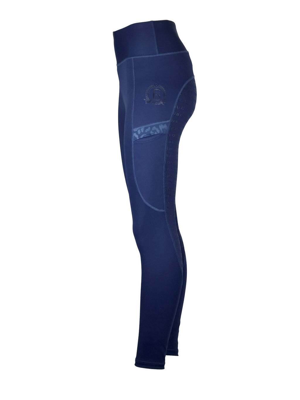 Leonora Navy & Navy Full Silicone Seat Riding Leggings