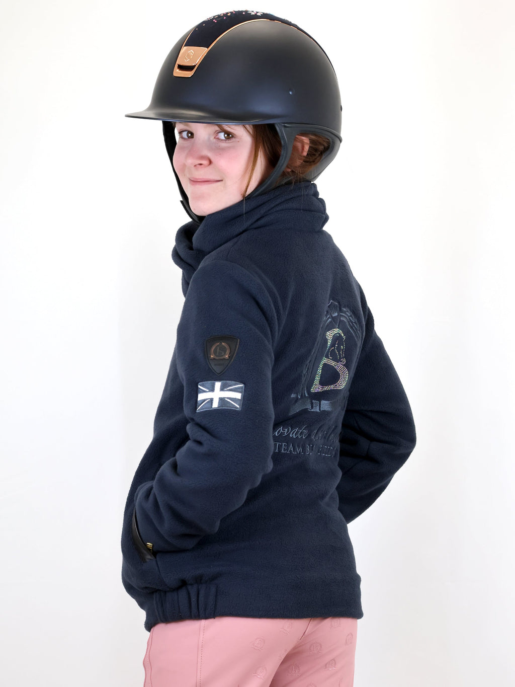 Kids Selena Navy Fleece Jacket