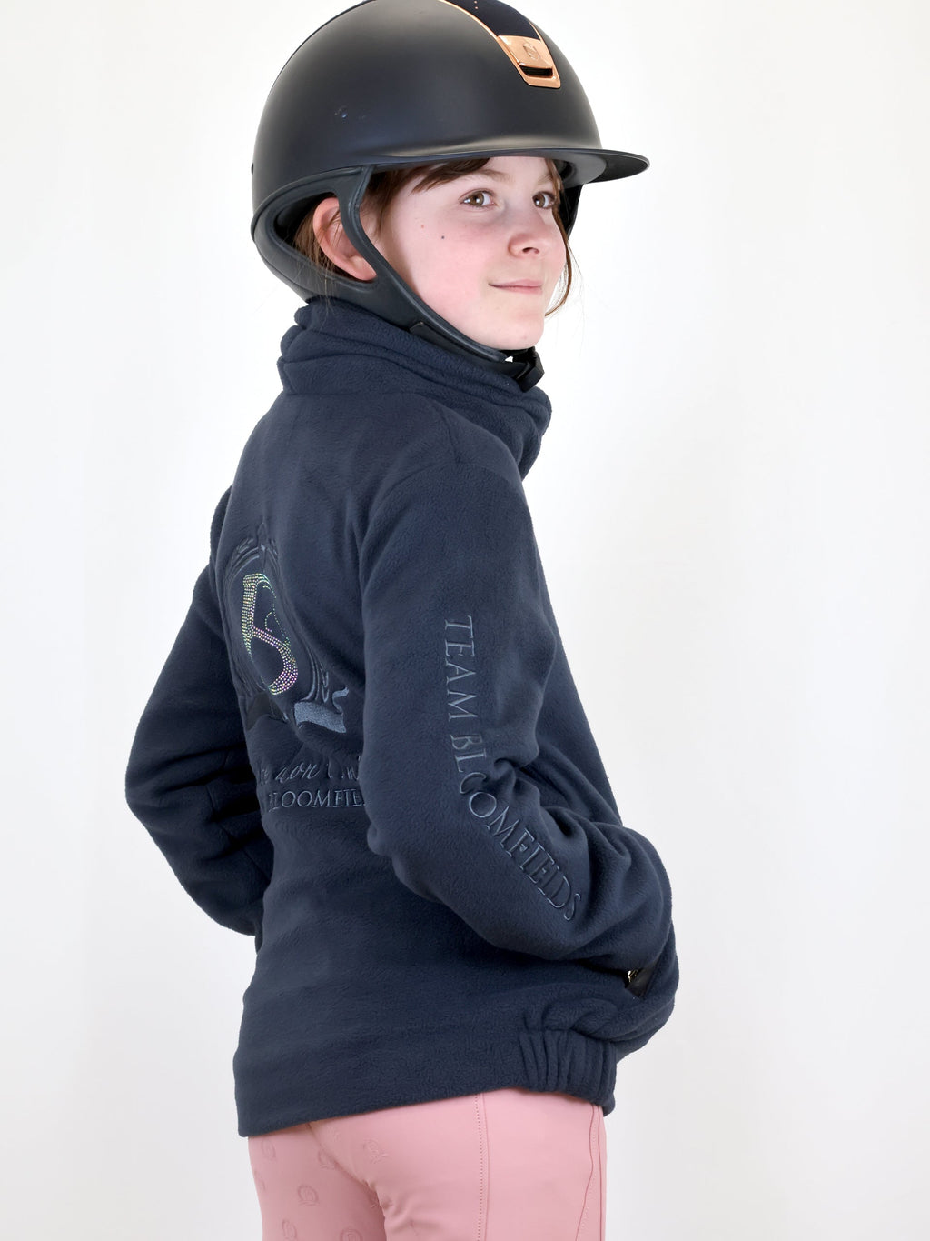 Kids Selena Navy Fleece Jacket