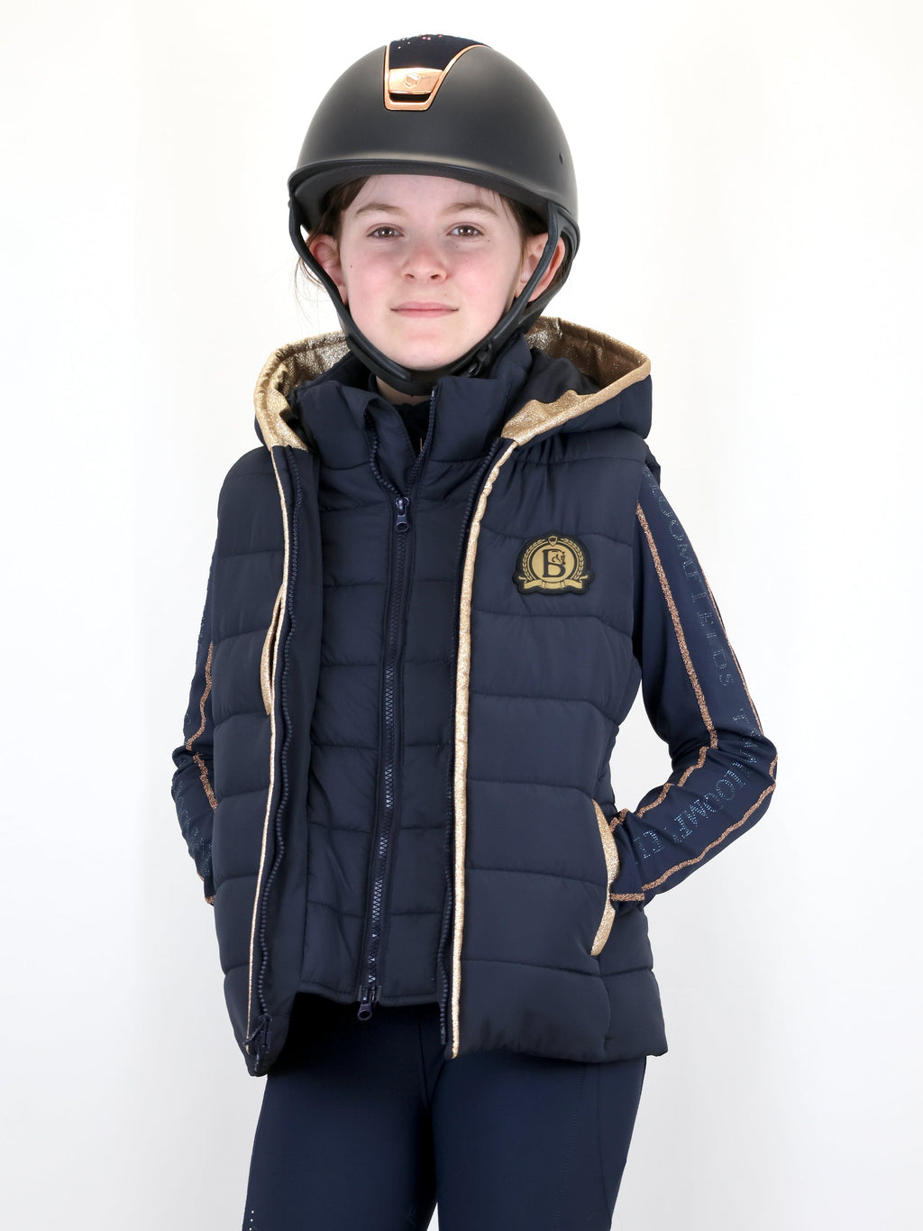 Kids Legacy Navy & Champagne Gilet