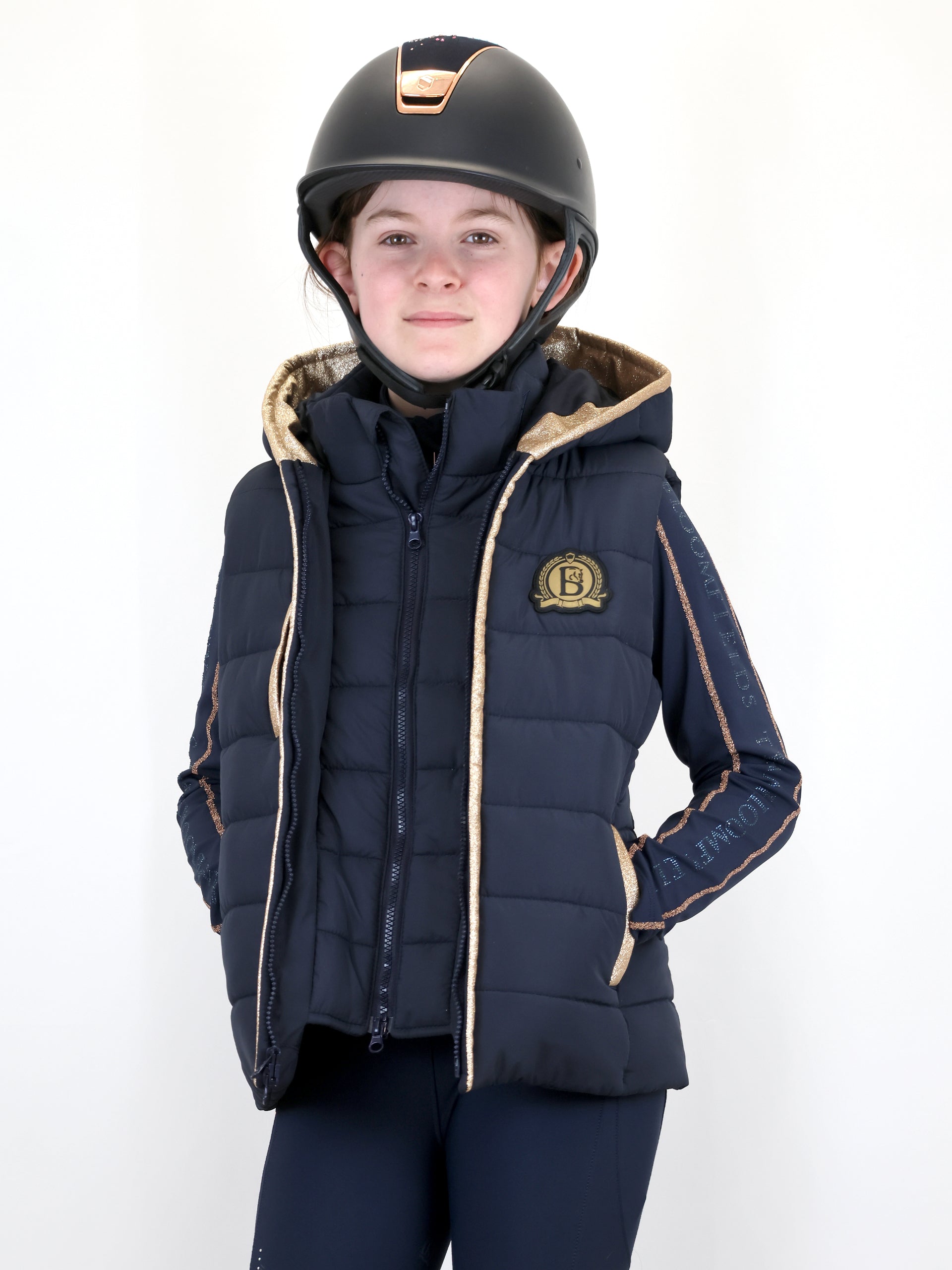 Kids Legacy Navy & Champagne Gilet