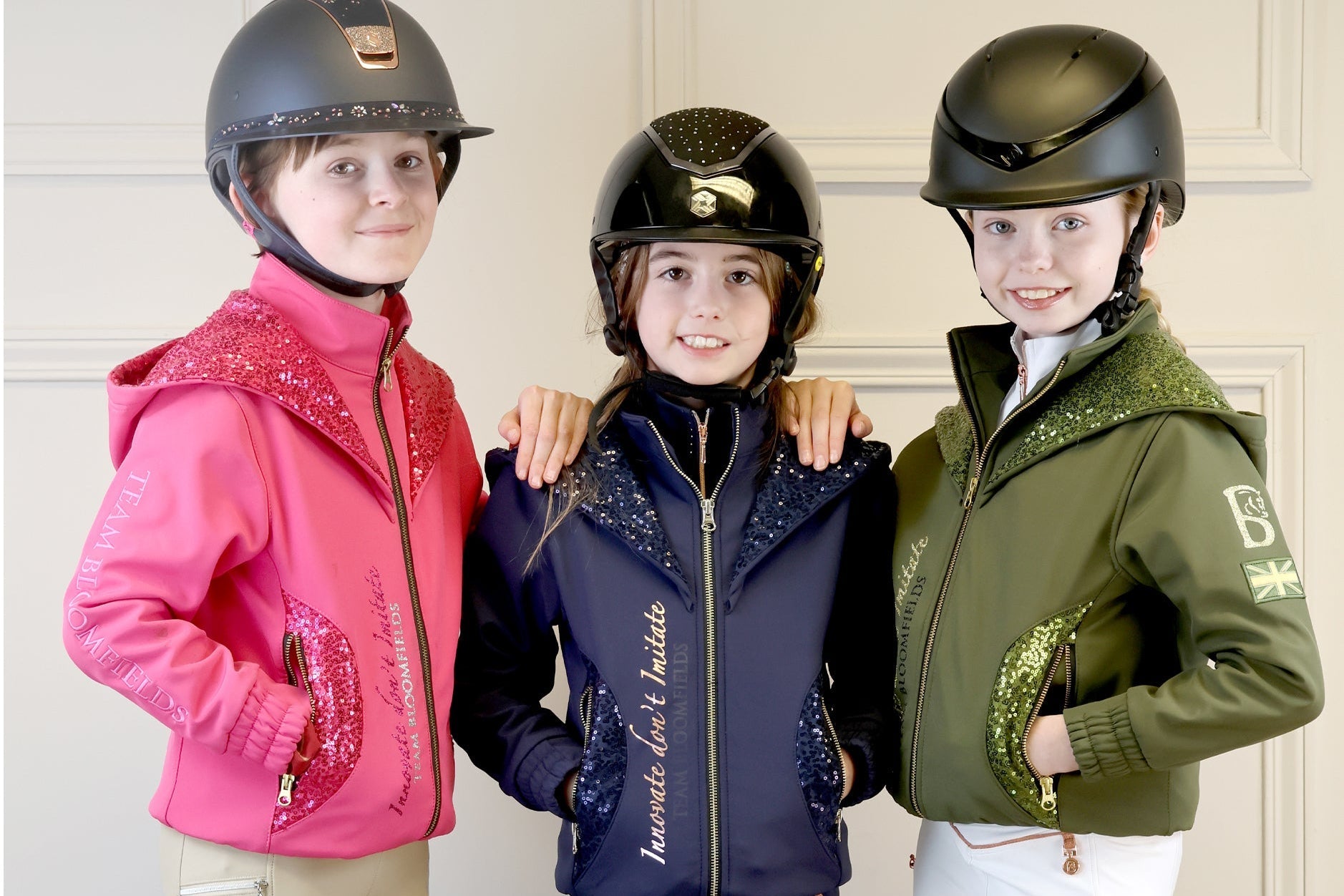 Kids Freya Navy Double Collar Showerproof Jacket