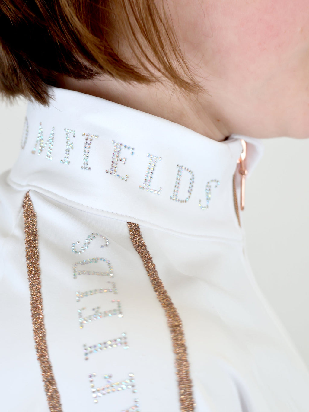 Kids Chloe White Crystal Base Layer With Long Sleeves