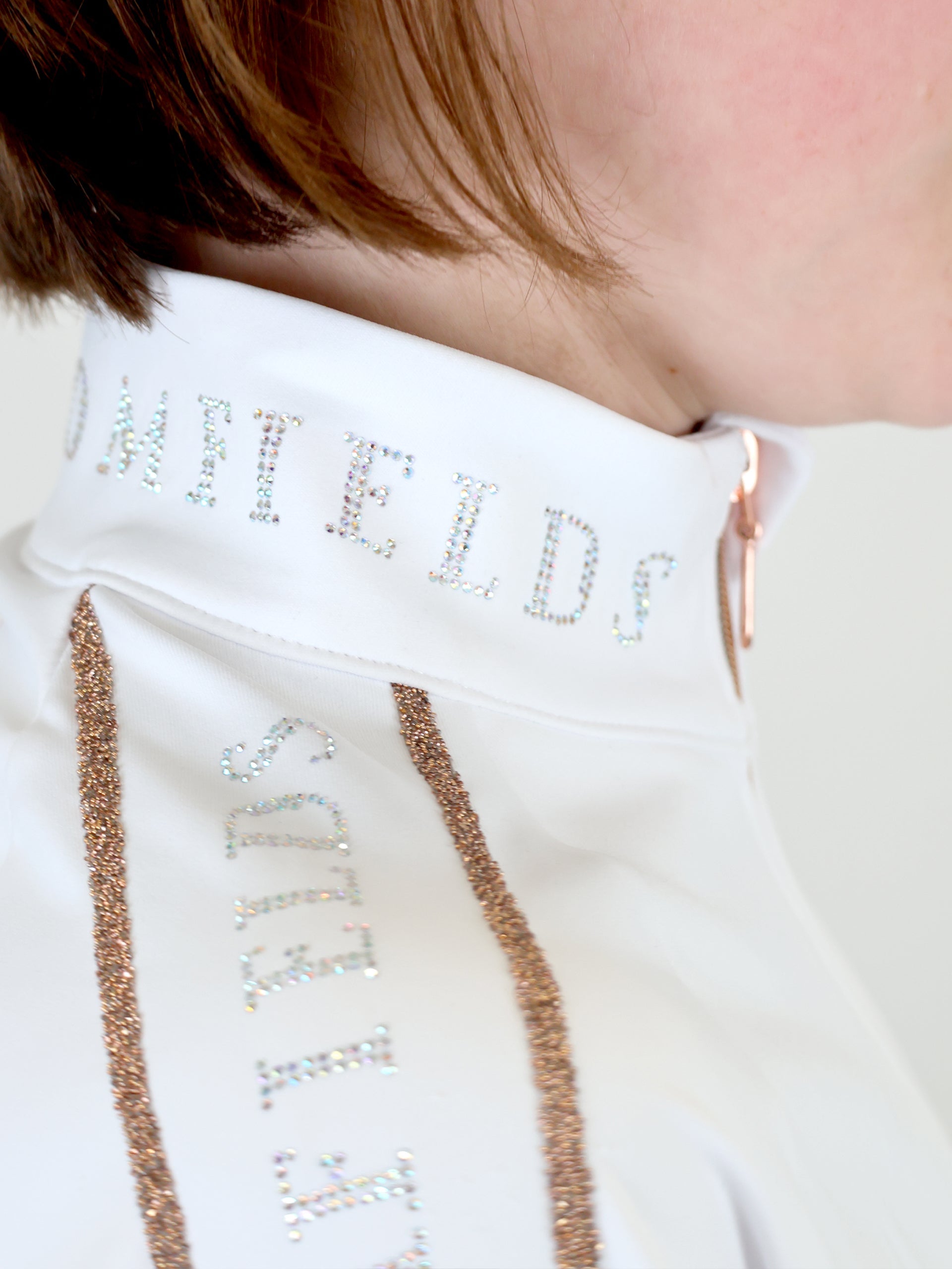 Kids Chloe White Crystal Base Layer With Long Sleeves