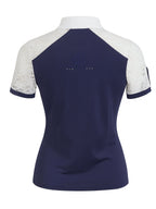 Sophia Navy Lace Show Shirt With Short Sleeves