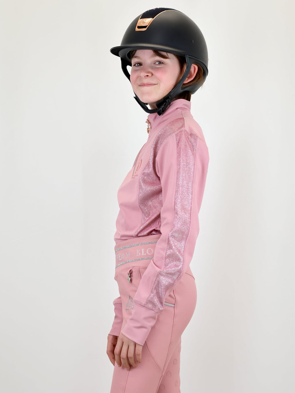 Kids Glimmer Pink Base Layer With Long Sleeves