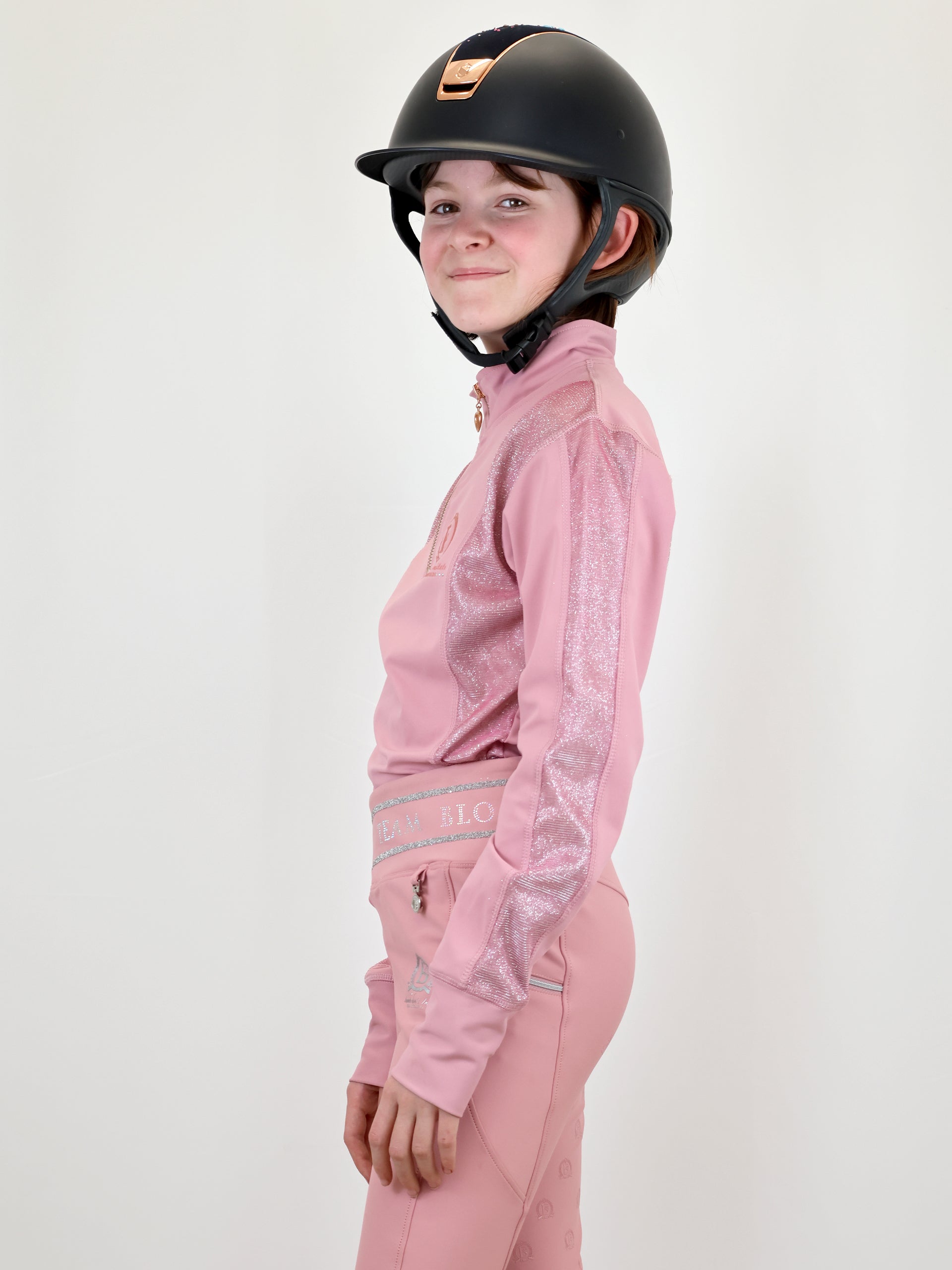 Kids Glimmer Pink Base Layer With Long Sleeves