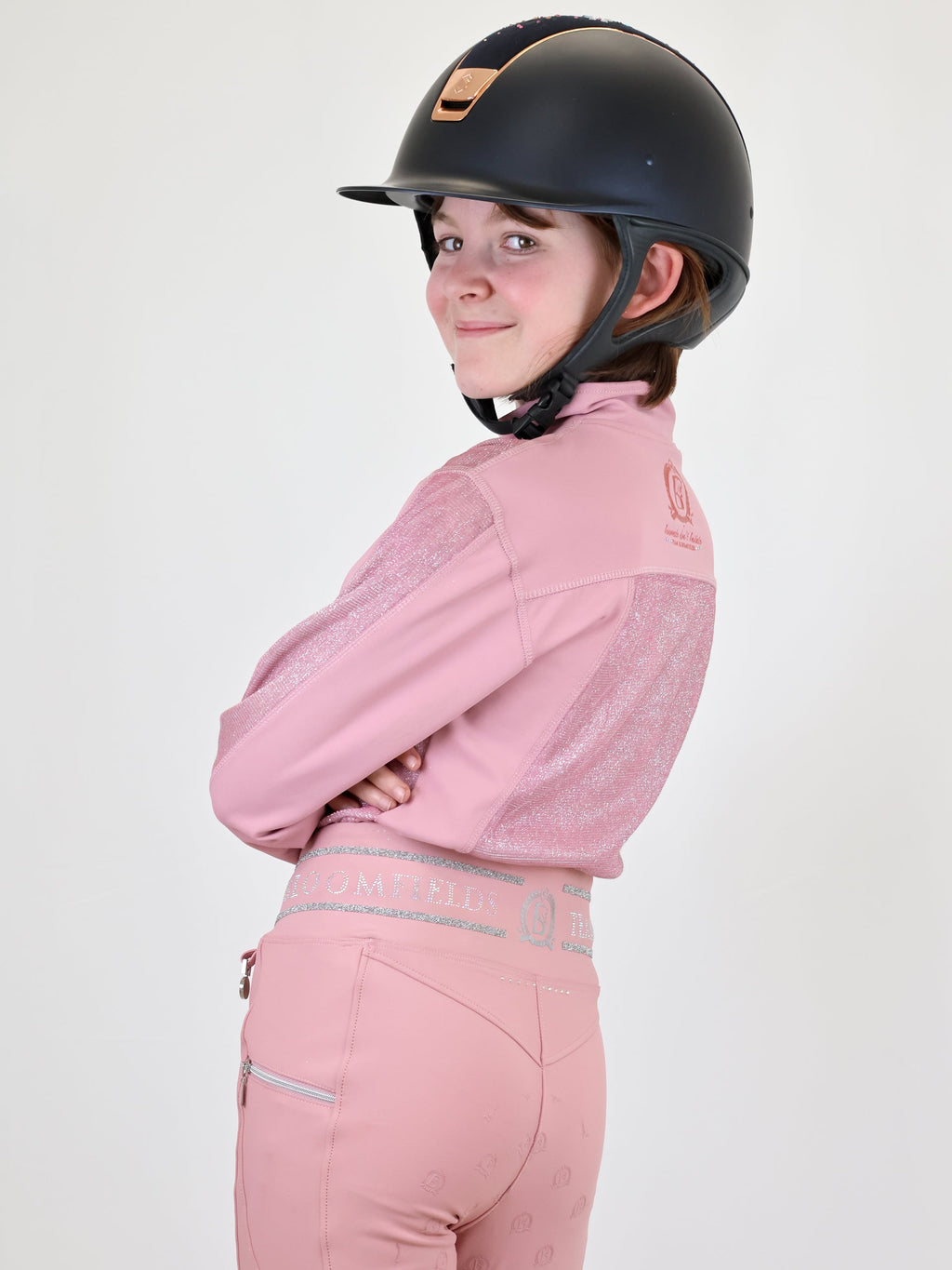 Kids Glimmer Pink Base Layer With Long Sleeves