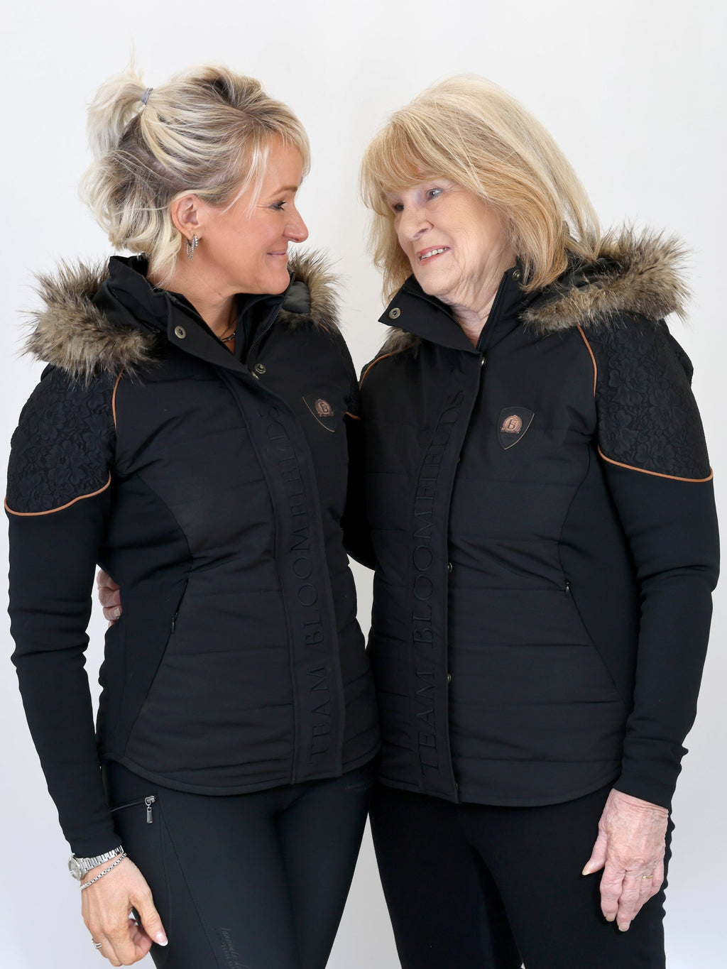 Francesca Black & Tan Lace & Fur Jacket