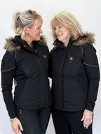 Francesca Black & Tan Lace & Fur Jacket