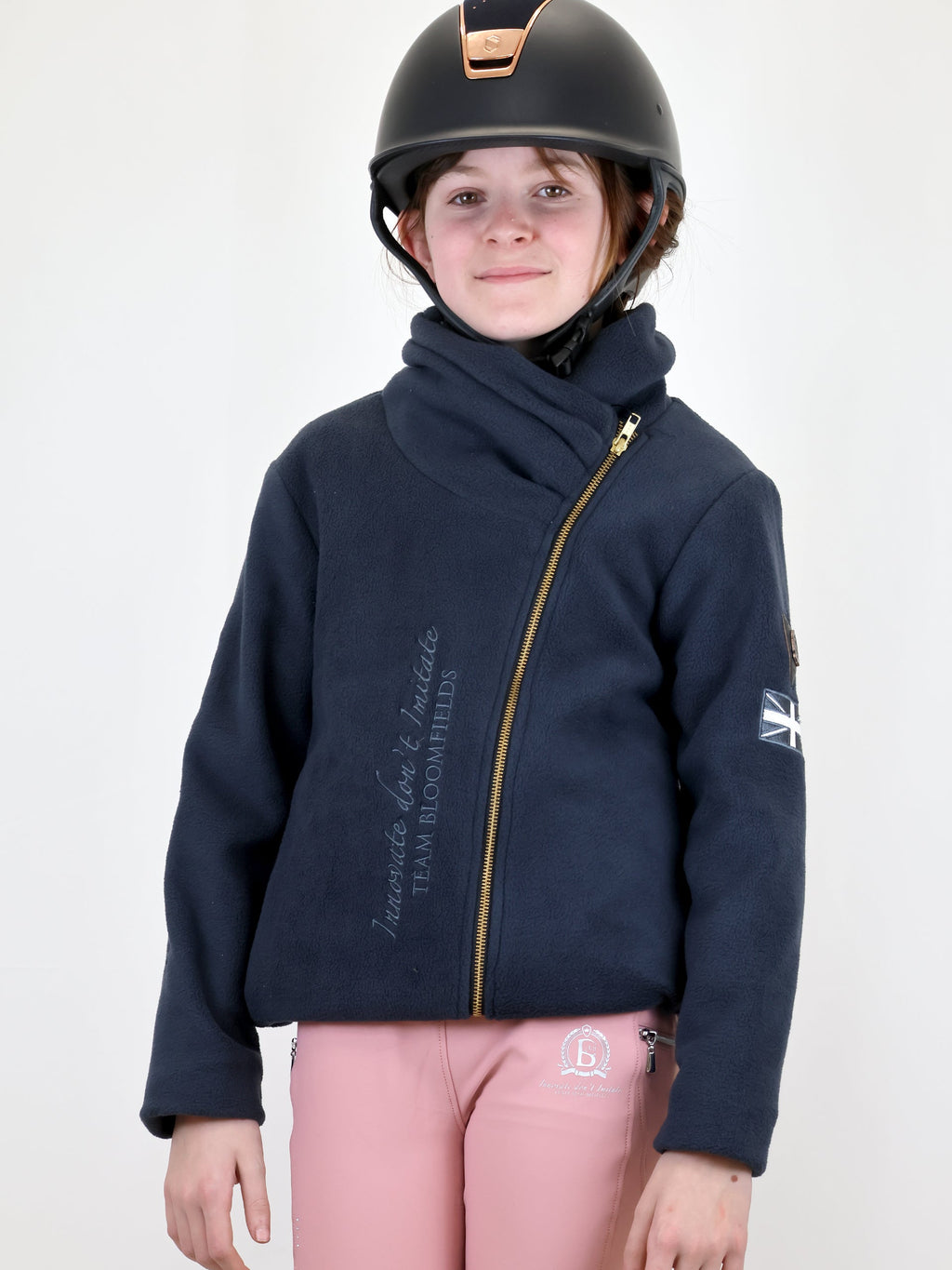 Kids Selena Navy Fleece Jacket