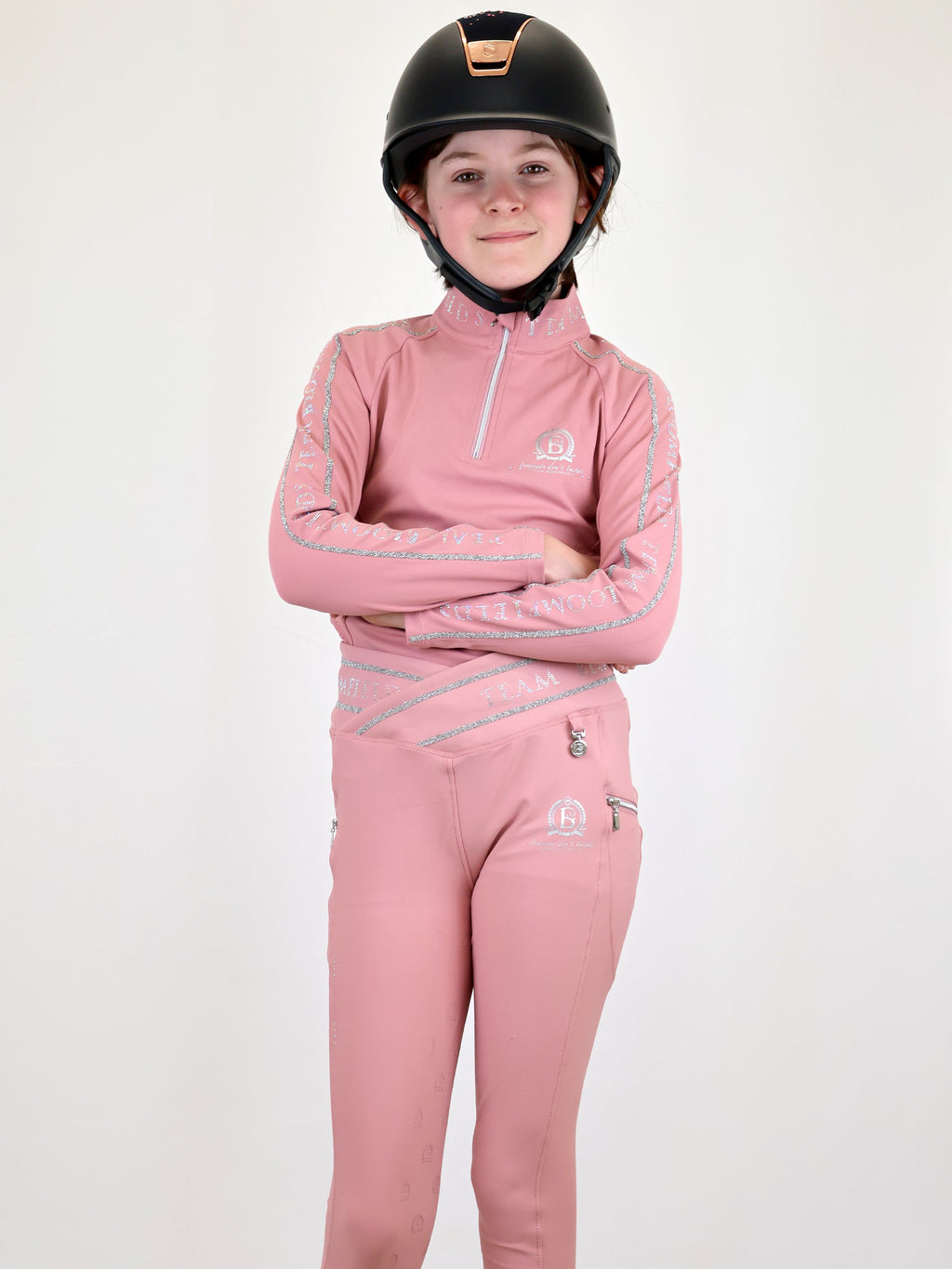 Kids Chloe Pink Crystal Base Layer With Long Sleeves