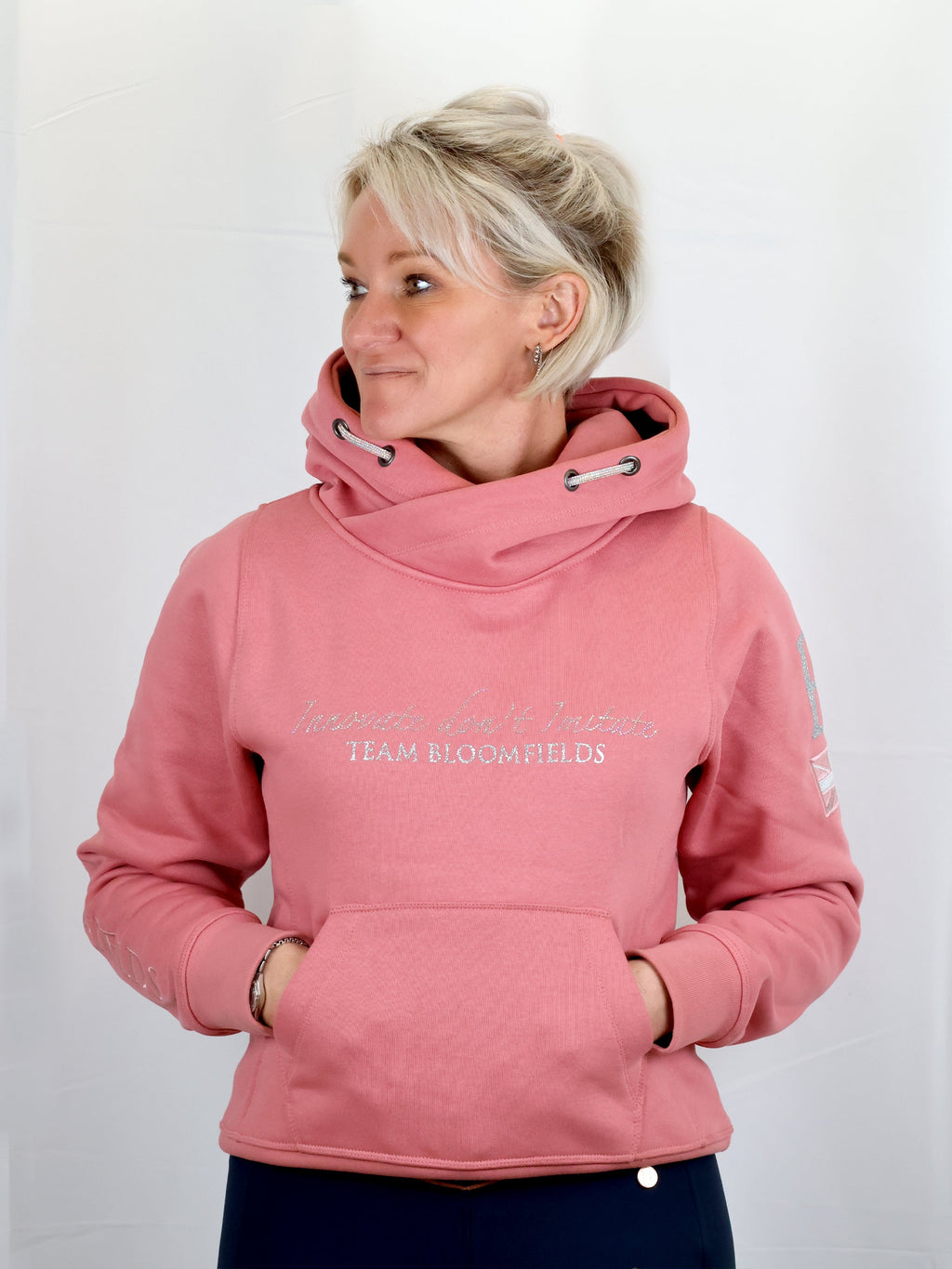 Amelia Apricot Cross Necked Hoodie