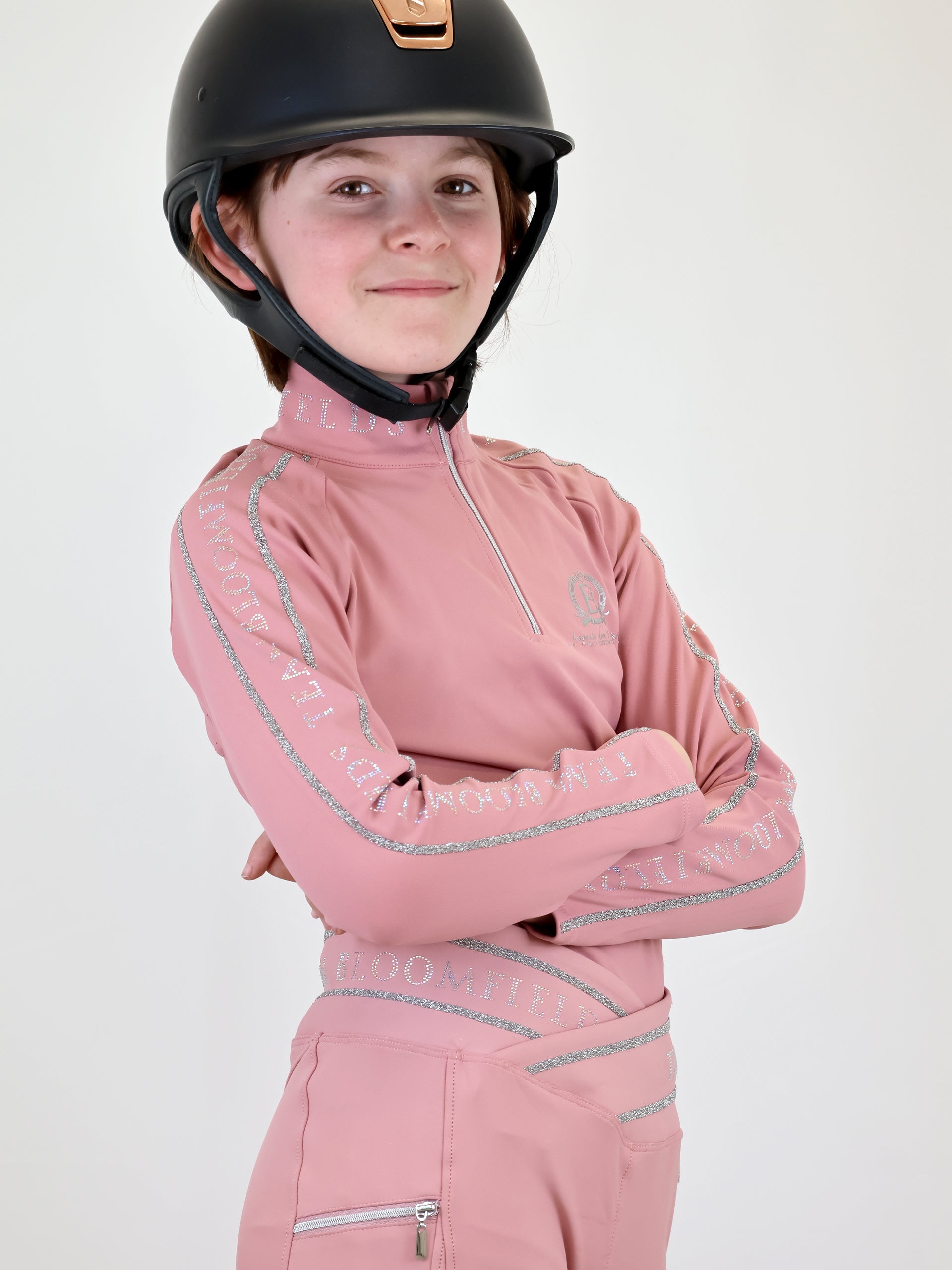 Kids Chloe Pink Crystal Base Layer With Long Sleeves