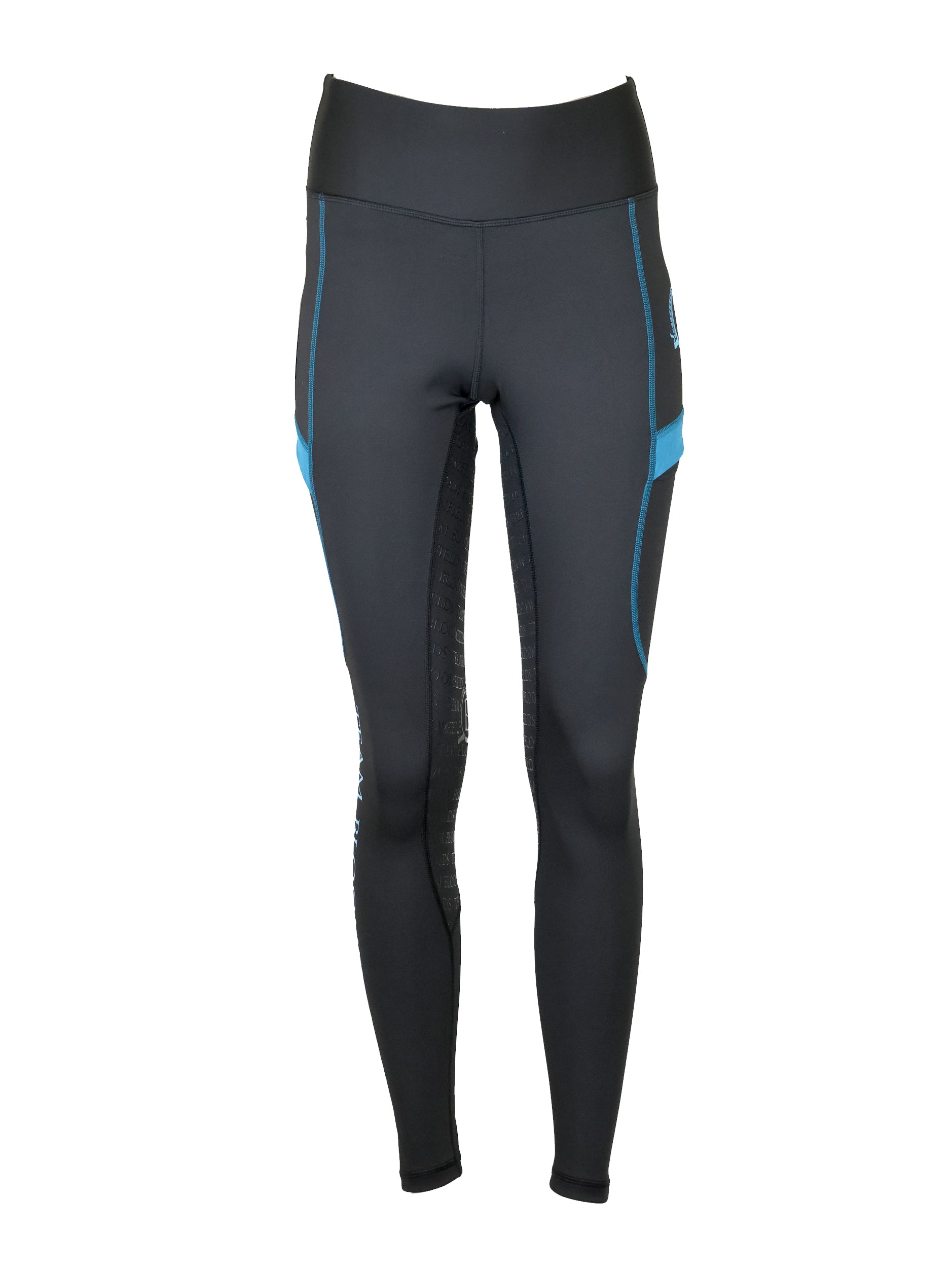 Kids Leonora Black & Peacock Leggings