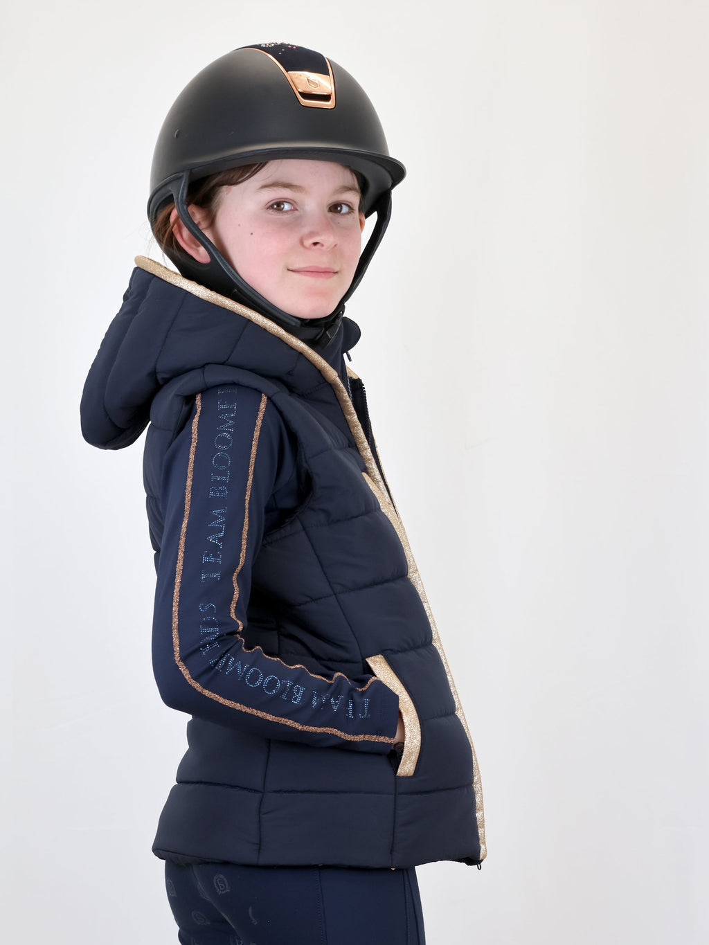Kids Legacy Navy & Champagne Gilet