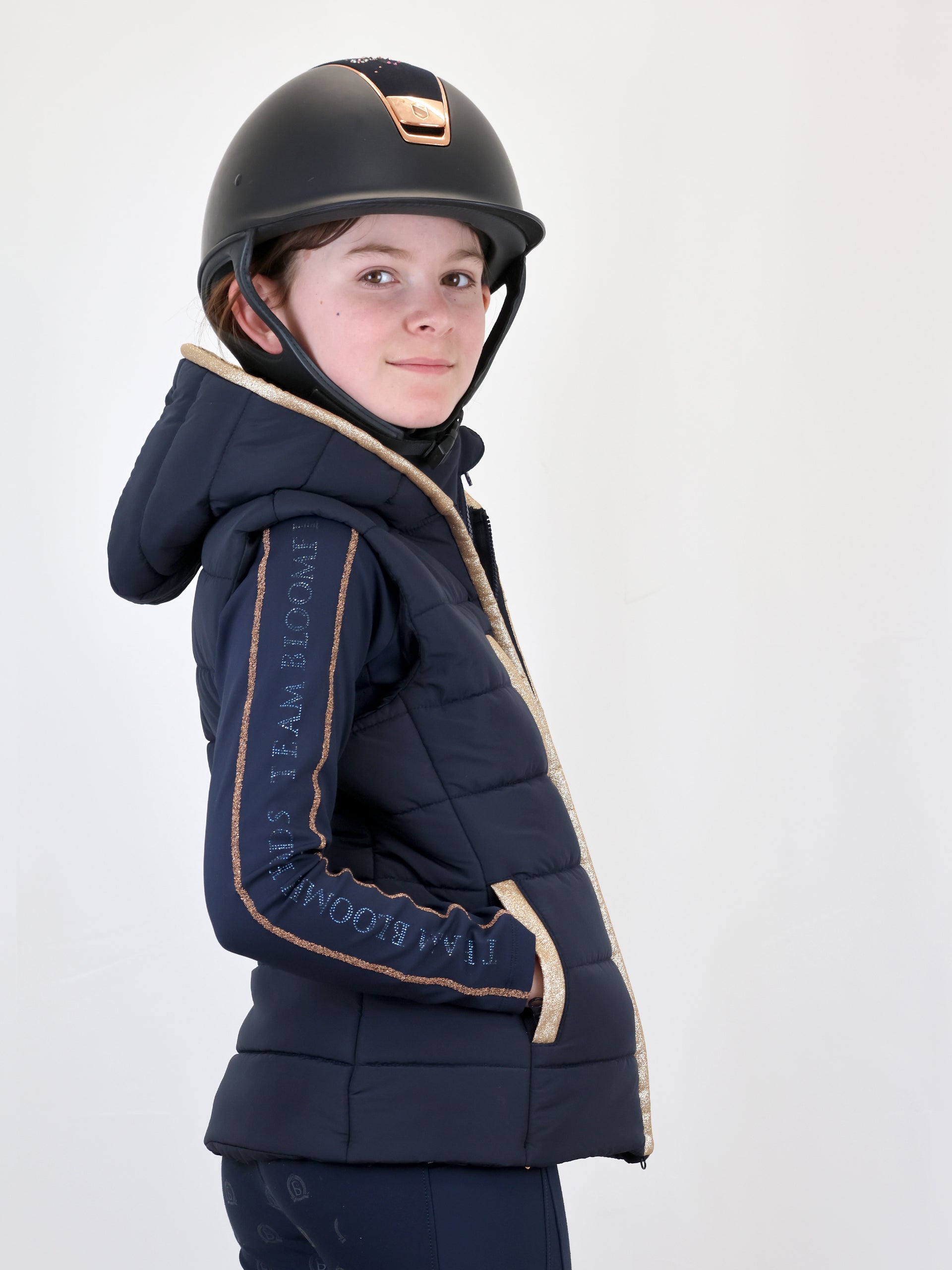Kids Legacy Navy & Champagne Gilet